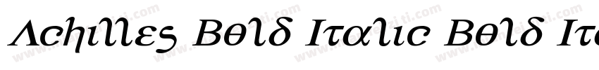 Achilles Bold Italic Bold Italic字体转换